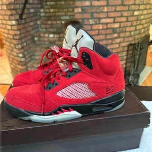 Jordan Red and Black Sneakers Air Jordan 5